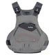 A gray NRS Ion PFD Type III life jacket featuring adjustable shoulder straps and a front zippered pocket, shown against a plain white background.