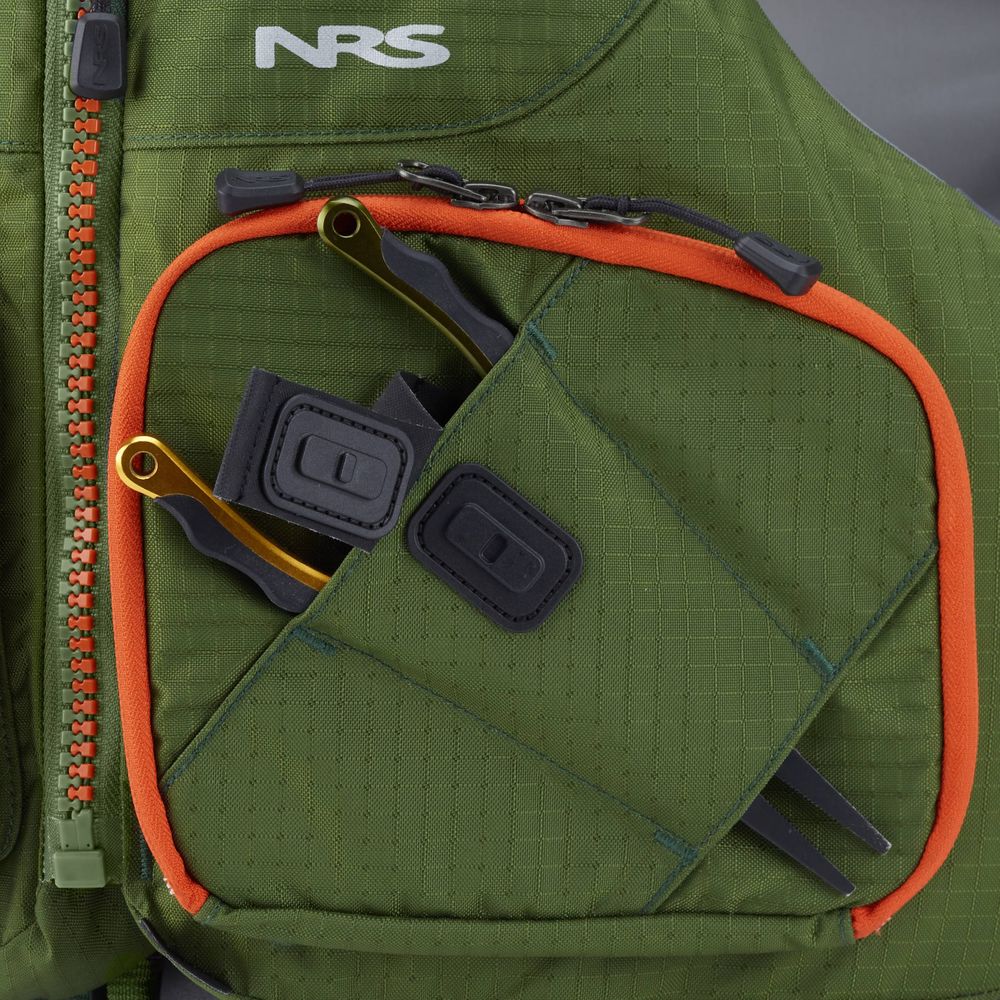 Featuring the Zander PFD manufactured by NRS shown here from a seventh angle.
