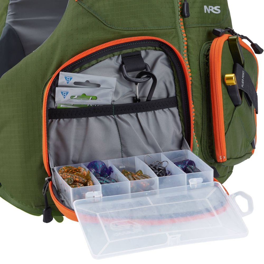 Featuring the Zander PFD manufactured by NRS shown here from an eighth angle.