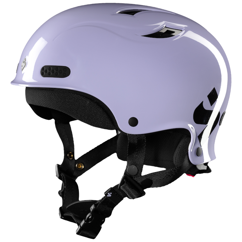 A Wanderer II Helmet with a black visor on a black background offering protection by Sweet.