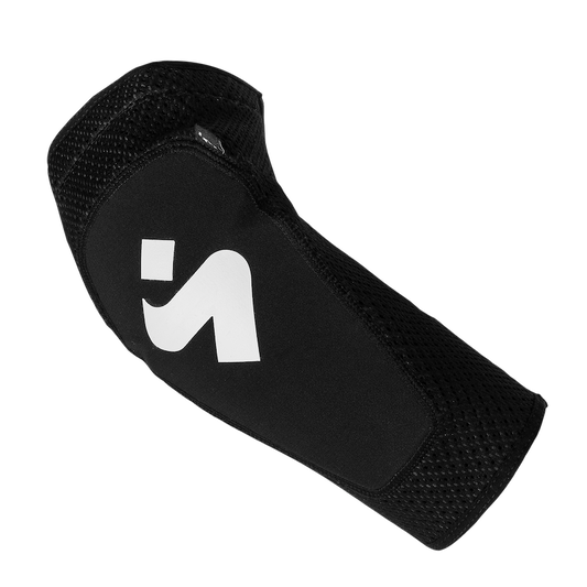 A black Sweet Light elbow guard providing comfort and protection for paddlers, against a black background.