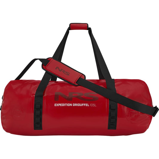 Featuring the Expedition DriDuffel dry bag manufactured by NRS shown here from one angle.