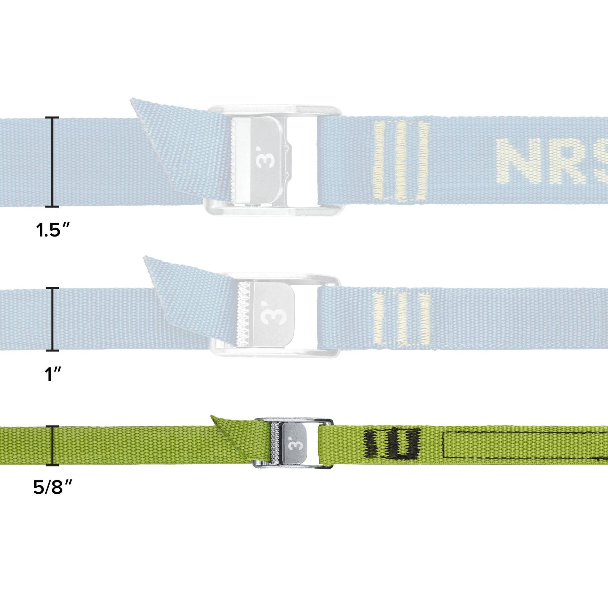 The NRS Micro Straps 5/8" is made of UV-protected polypropylene webbing and provides secure fastening for all your gear.