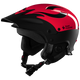 A red and black Rocker Helmet with Sweet Shell Technology on a black background.