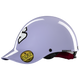 A purple Sweet Strutter Helmet with a logo on it.