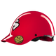 A red Sweet Strutter Helmet with a logo of a river icon on it.