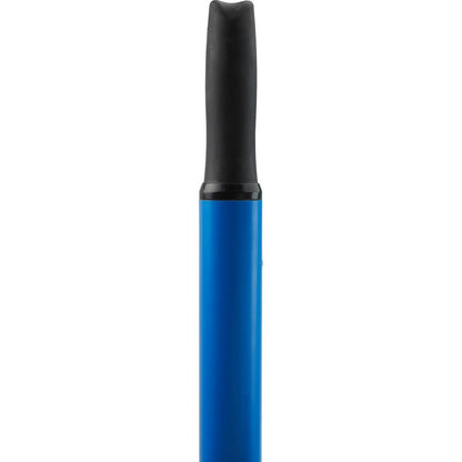 A close-up of the NRS Advantage 2-Piece Oar Shaft shows its ergonomic handle with a black grip at the top, reminiscent of a boat oar shaft.