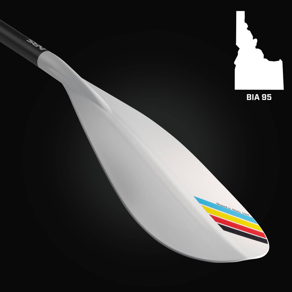 Featuring the Bia 95 Adjustable SUP Paddle manufactured by NRS shown here from a second angle.