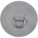 Gray circular patch with a 1.5" NRS Star PVC D-Ring at the center, ideal for creating an inflatable anchor point.