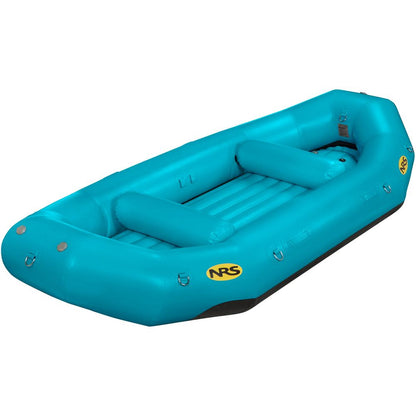 The NRS Otter Series raft offers outfitter-grade performance in blue with Pennel Orca fabric, multiple air chambers, reinforced areas for stability, and proudly displays the NRS logo.