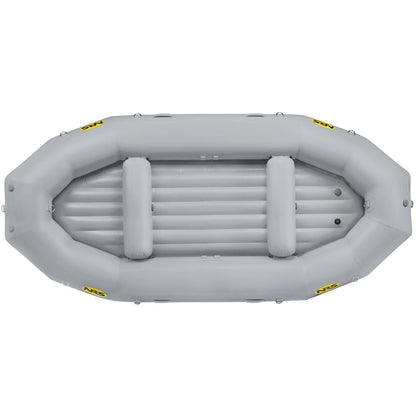 The NRS Otter Series Rafts are made from durable Pennel Orca fabric, offering outfitter-grade performance with two bench seats and strong black side handles.