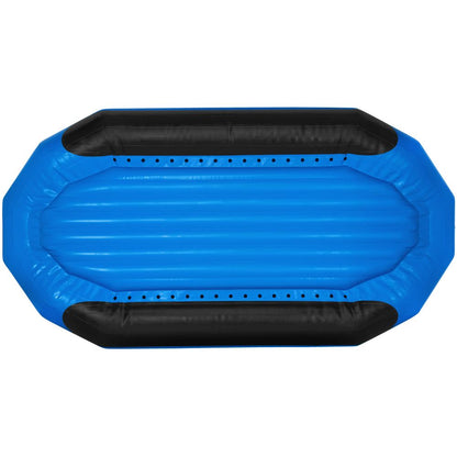 The NRS Otter Series Rafts are inflatable pool floats in blue and black, made with durable Pennel Orca fabric. They have a rectangular shape and ribbed surface designed for outfitter-grade performance.