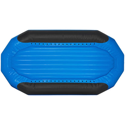 The Otter Series Rafts by NRS, blue and black in color, are made from rugged Pennel Orca fabric. With outfitter-grade performance and renowned reliability, they’re ideal for any water adventure when seen from above.