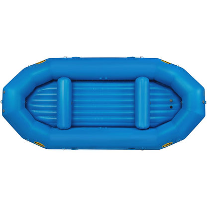 Top view of the NRS Otter Series Raft, made with durable Pennel Orca fabric, featuring two interior side tubes and a ribbed floor for outfitter-grade performance.