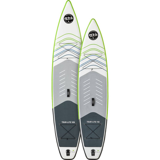 Featuring the Tour-Lite SUP Boards manufactured by NRS shown here from one angle.