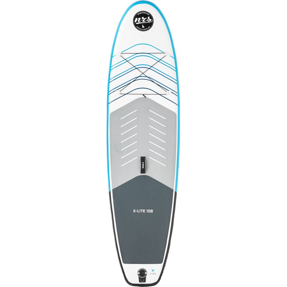 Featuring the X-Lite SUP Boards manufactured by NRS shown here from an eighth angle.