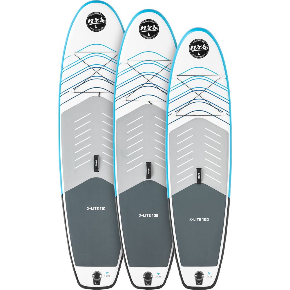Featuring the X-Lite SUP Boards manufactured by NRS shown here from one angle.