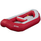 The NRS STAR High Five Raft, an inflatable boat in red and gray with a sturdy drop-stitch floor and the "STAR" logo on the side, is perfect for adventurous outings.
