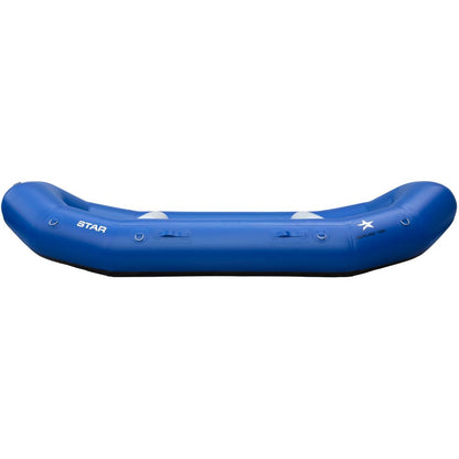The NRS STAR Outlaw Rafts, an affordable blue inflatable with a simple design, is displayed against a pristine white background.