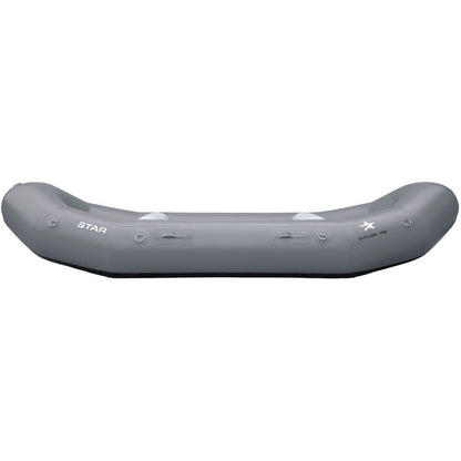 The NRS STAR Outlaw Rafts are grey, durable PVC inflatables featuring multiple handles and a subtle side pattern, shown from a side view against a white background.