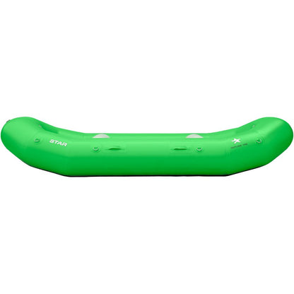 The STAR Outlaw Rafts by NRS are bright green and crafted from durable PVC. They have a streamlined shape with subtle white markings and no oars or attachments, shown against a plain white background.