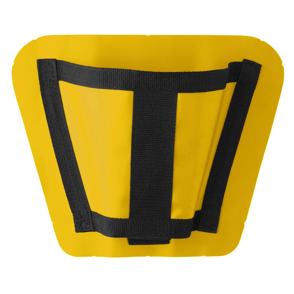 The NRS STAR PVC Foot Cups are durable flotation devices in yellow with black straps for carrying or attachment.
