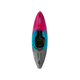 A pink and blue Dagger Rewind XS kayak on a black background.