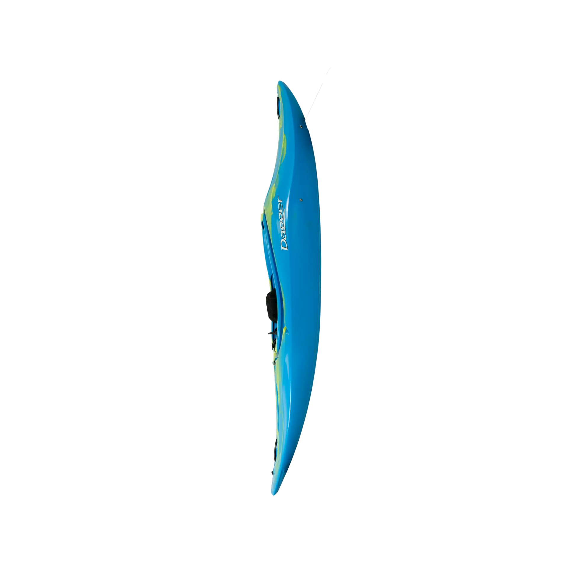 A Rewind XS kayak on a black background. (Brand Name: Dagger)
