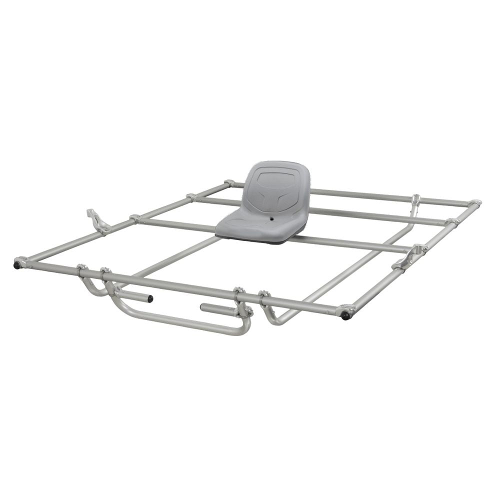 The NRS Sport Cat Frame, ideal for cataraft fans, includes a single padded seat and is easy to assemble or attach to structures like the AIRE Wave Destroyer.