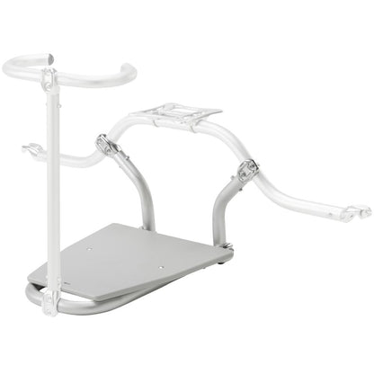 The NRS Front Casting Platform for Thigh Hook features a metal frame, handle, and non-slip platform to assist with mobility, displayed on a white background.