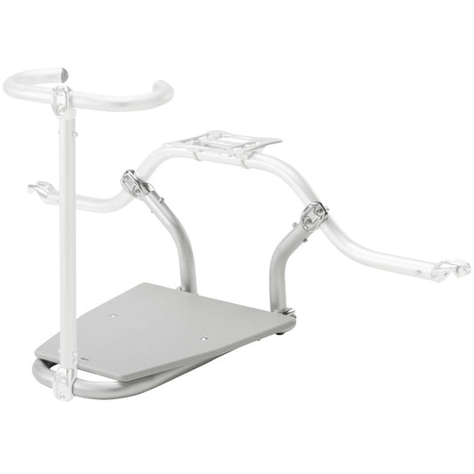 The NRS Front Casting Platform for Thigh Hook features a metal frame, handle, and non-slip platform to assist with mobility, displayed on a white background.