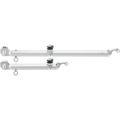 The NRS Frame Anchor System with 2:1 features two metal telescopic rods with hooks and adjustment knobs, one longer than the other, displayed side by side against a white background.