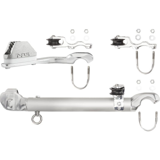 Featuring the Raft Anchor System fishing frame, fishing frame part, frame accessory, frame part manufactured by NRS shown here from a third angle.