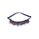 The Kavu Beer Buddy by Kavu is a blue adjustable belt with colorful, padded, insulated beer carrier pouches featuring zipper closures attached along its length.