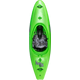 Bright green Jackson Kayak Antix 3.0 half slice kayak viewed from above, showcasing the cockpit, seat, and handles—a versatile whitewater kayak ideal for adventurous paddlers.