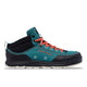 A teal and black mid-top sneaker with red laces, an athletic design, and the brand name "Astral" on the side. The Rassler 2.0 features ankle support and a white and black sole to ensure maximum traction.
