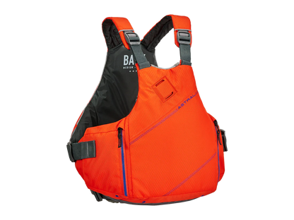 A low profile YTV 2.0 PFD in orange and black by Astral.