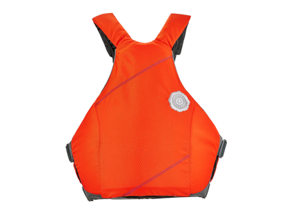 A low profile orange YTV 2.0 PFD life jacket with a PVC-free design by Astral.