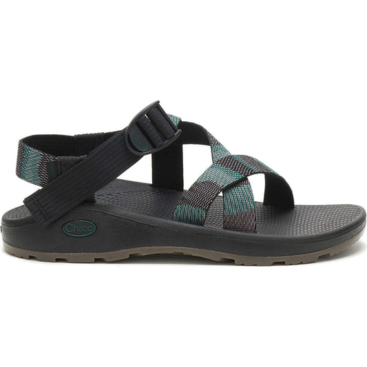 The Chaco ZCloud - Men's sandal features adjustable teal and black straps, an open toe, textured sole, and a visible Chaco logo. These comfortable sandals provide excellent support for hiking and any adventure.
