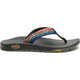 The Chaco Rapid Pro Flip Flop - Women's features a single black sandal with a textured sole, multicolored woven strap, and Chaco branding—perfect for top water performance.
