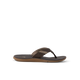 The REEF SANTA ANA sandal in brown features a textured footbed and sole for water-friendly comfort and style, shown against a plain white background.