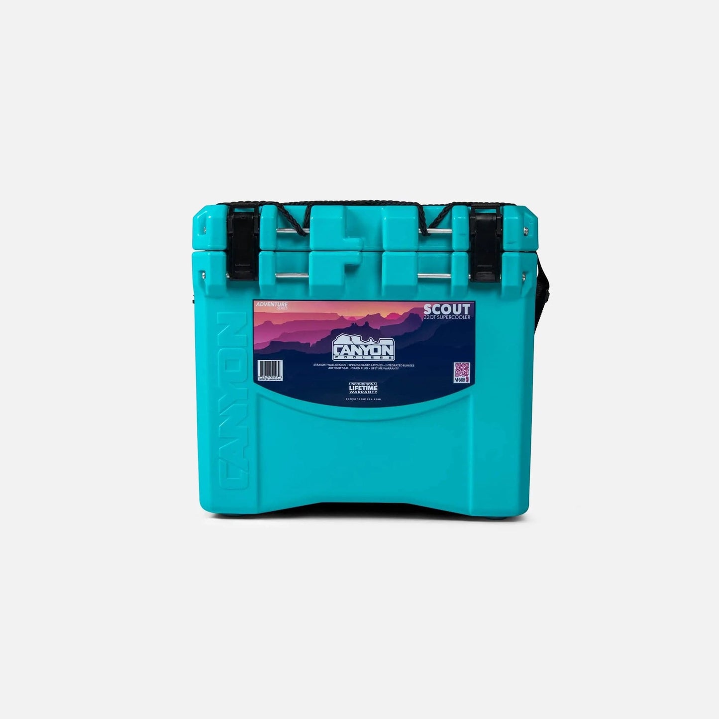 a Canyon Scout 22 Cooler with a pink and blue design.