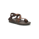A Chaco ZCloud 2 - Men's sandal in brown with adjustable multicolored straps, arch support, and a textured sole is shown on a white background.