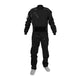 A man in a black suit is standing on a white background wearing the Retro Icon (GORE-TEX) Drysuit by Kokatat.