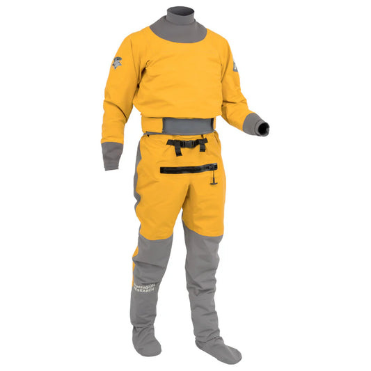 The Immersion Research Devils Club Drysuit is a rear entry, durable drysuit built for expeditions