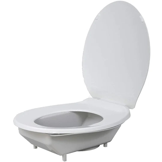 A white GTS Toilet Seat Eco Safe with a seat and lid on a white background.