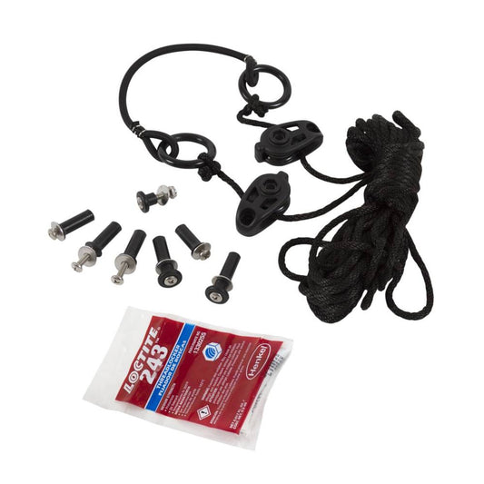 A set of Hobie Universal Anchor Trolley Kit screws on a white background.