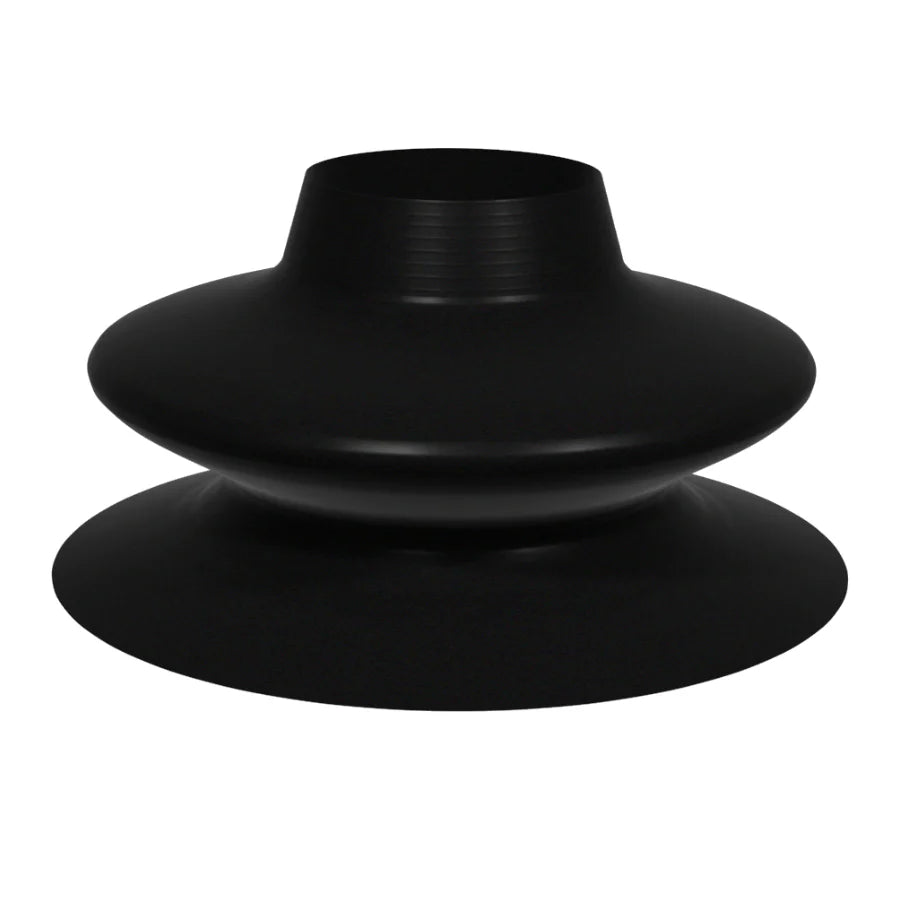 The Immersion Research Neck Gasket - IR is a black, round plastic part with a wide base and central opening—perfect for DIY gasket replacements or pairing with a latex neck gasket for dry, secure wear.