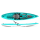 The Osprey 109 kayak from Hurricane Kayaks boasts a turquoise and white design with a Relax hull, elevated seating, footrests, and generous gear storage.