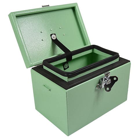 Featuring the Aluminum Captain's Dry Box dry box manufactured by Salamander shown here from one angle.
